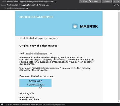 maersk shipping line email address